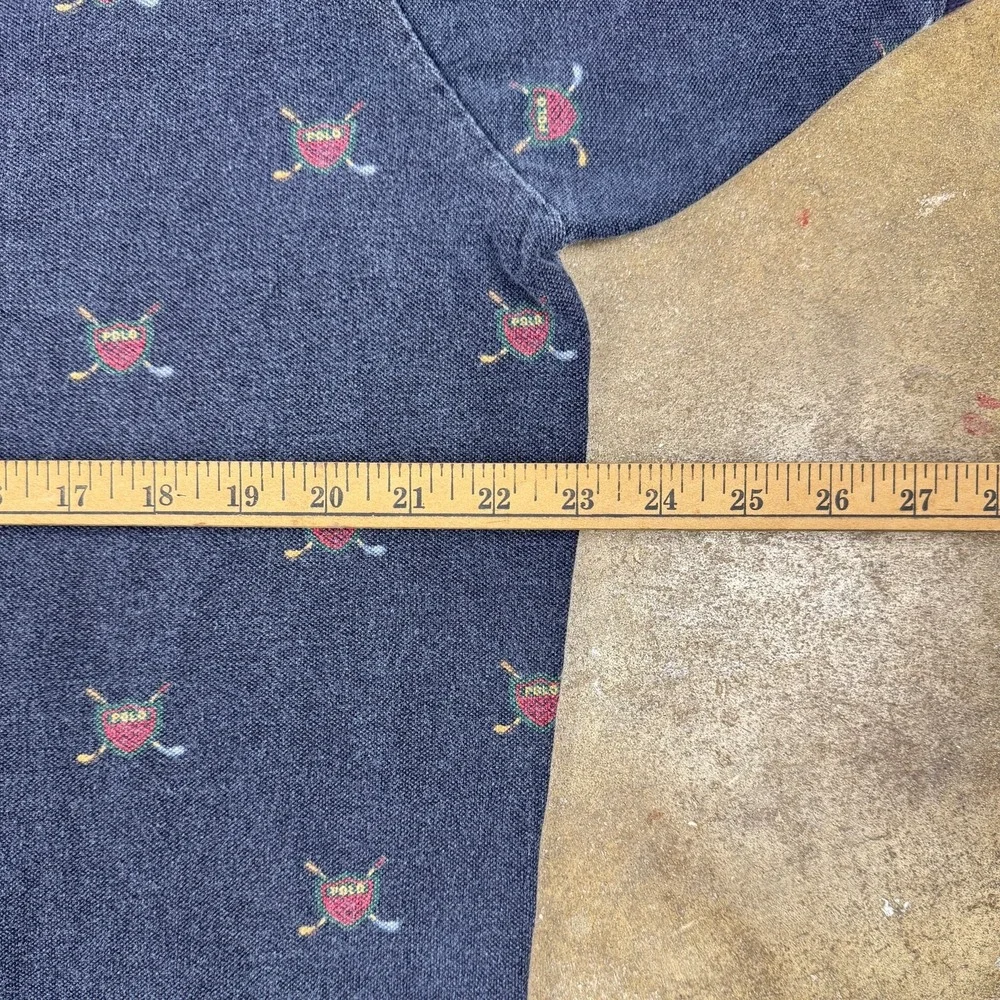 Vtg 90s Polo Ralph Lauren Shirt Men's Large Polo Golf‎ Crest Made in USA